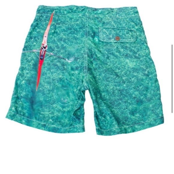 RETROMARINE Green Crew Vibes Ariel Swim Shorts L - Picture 5 of 8